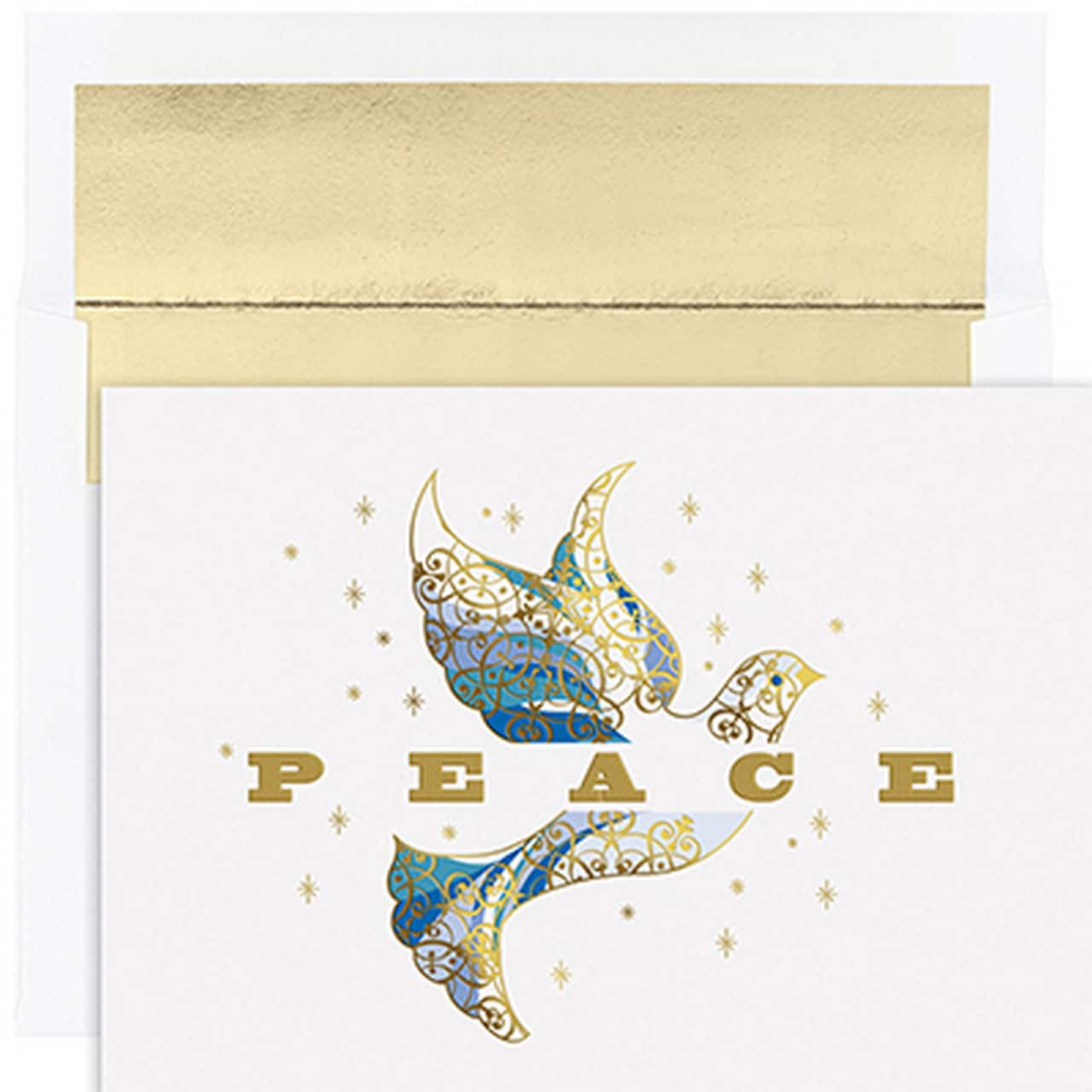JAM Paper 5" x 7" Elegant Dove Cards & Matching Envelopes Set, 16ct.